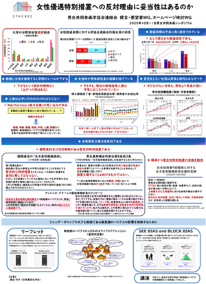 第23回男女共同参画学協会連絡会シンポジウム ポスター発表